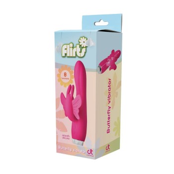 Flirts Butterfly Silicone Vibrator Pink