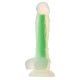Φωσφοριζέ Ρεαλιστικό Πέος - Glow In The Dark Soft Silicone Dildo Small Green Sex Toys 