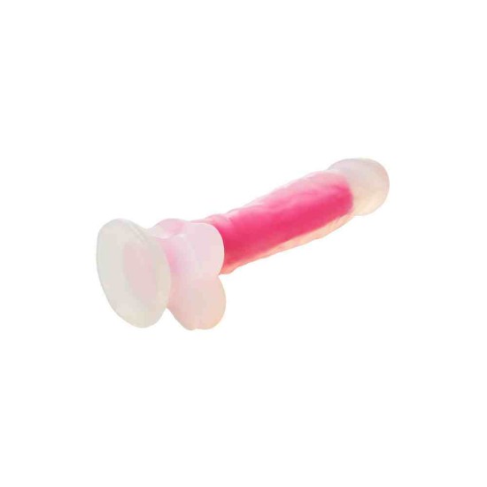 Glow In The Dark Soft Silicone Dildo Large Pink Sex Toys
