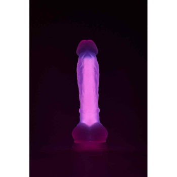 Glow In The Dark Soft Silicone Dildo Large Pink