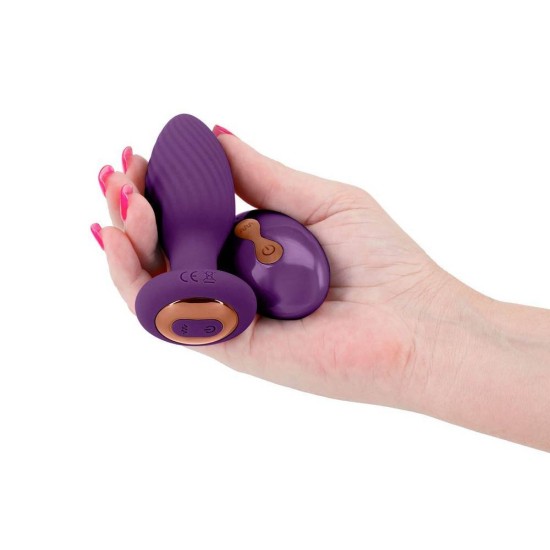Ασύρματη Περιστρεφόμενη Σφήνα - Alpine Remote Gyrating & Vibrating Butt Plug Purple Sex Toys 