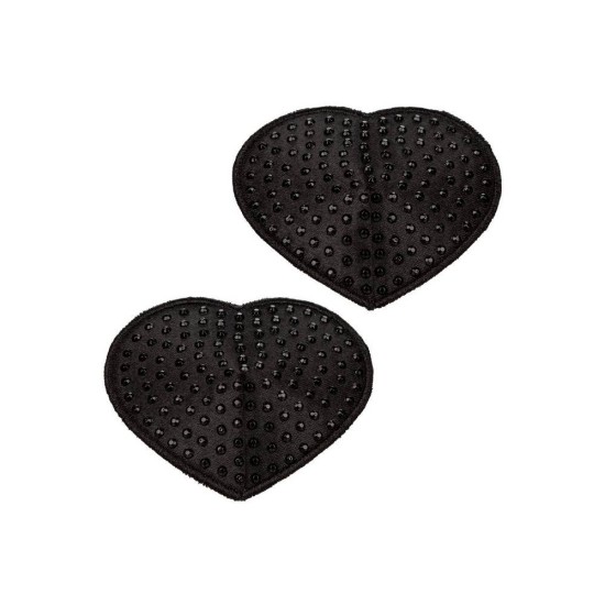 Διακοσμητικά Θηλών Καρδιά - Radiance Heart Nipple Pasties Black Sex Toys 