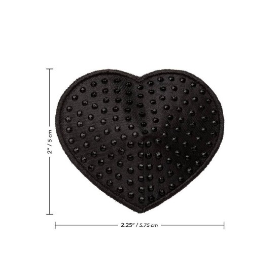 Διακοσμητικά Θηλών Καρδιά - Radiance Heart Nipple Pasties Black Sex Toys 