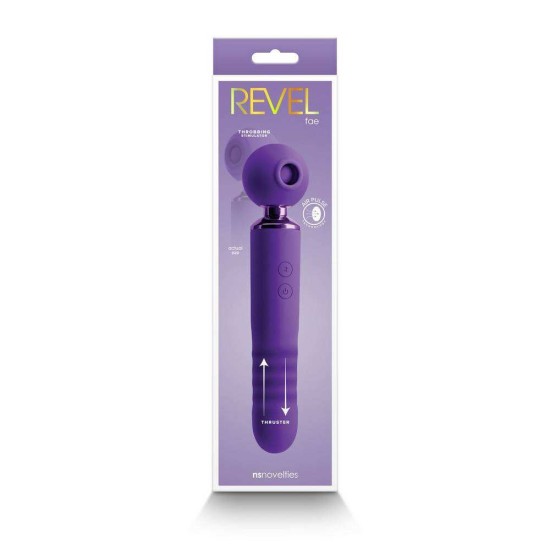 Fae Throbbing Stimulator With Air Pulse Purple Sex Toys