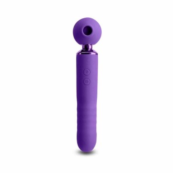 Διπλός Δονητής Με Κίνηση Και Αναρρόφηση - Fae Throbbing Stimulator With Air Pulse Purple