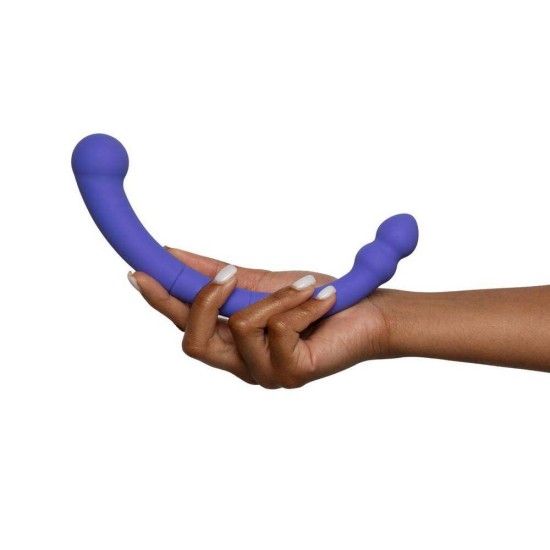 Δονητής Σιλικόνης Με Δύο Άκρα - Leah Double Ended Silicone Vibrator Purple Sex Toys 