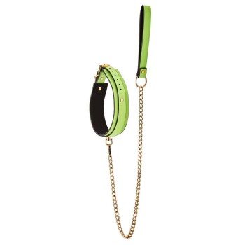 Radiant Glow In The Dark Collar And Leash Green