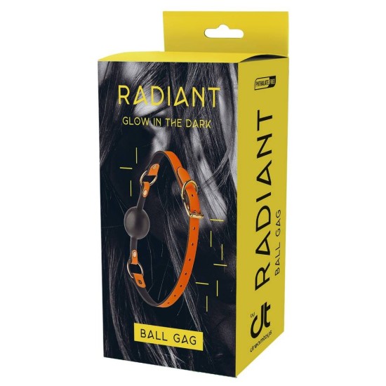 Radiant Glow In The Dark Ball Gag Orange Fetish Toys 