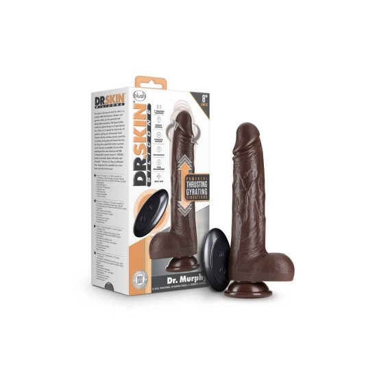 Dr Murphy Thrusting & Gyrating Dildo Chocolate 18cm Sex Toys