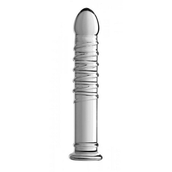 Μεγάλο Γυάλινο Ομοίωμα Με Ραβδώσεις - Behemoth Ribbed XL Glass Dildo Sex Toys 
