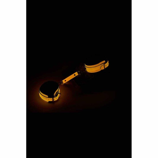 Radiant Glow In The Dark Ankle Cuffs Orange Fetish Toys 