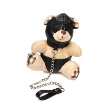 Hooded Teddy Bear Keychain Beige