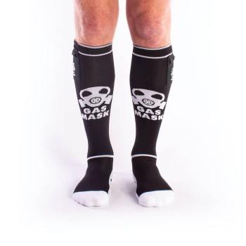 Σέξι Κάλτσες Με Τσέπες - Brutus Gas Mask Party Socks With Pockets Black/White