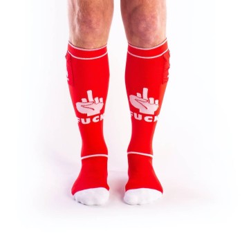 Brutus Fuck Party Socks With Pockets Red/White