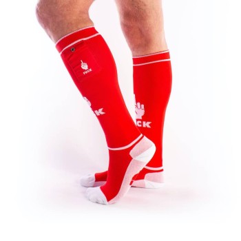 Brutus Fuck Party Socks With Pockets Red/White