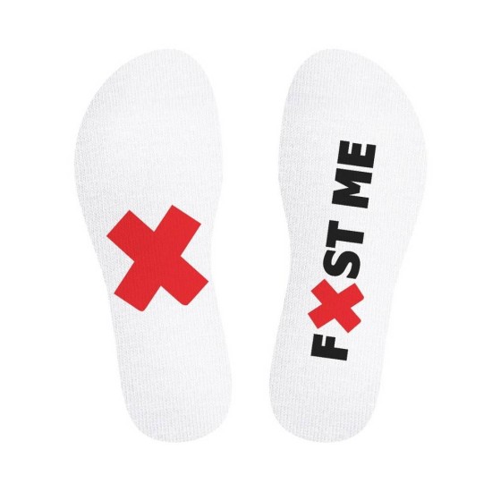 Ανδρικές Κάλτσες Με Σέξι Φράση - SneakXX Sneaker Socks Fist Me Ερωτικά Εσώρουχα 