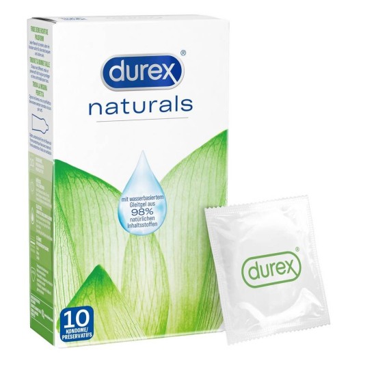 Λεπτά Προφυλακτικά Με Οργανικό Λιπαντικό - Durex Naturals Condoms 10pcs Sex & Ομορφιά 