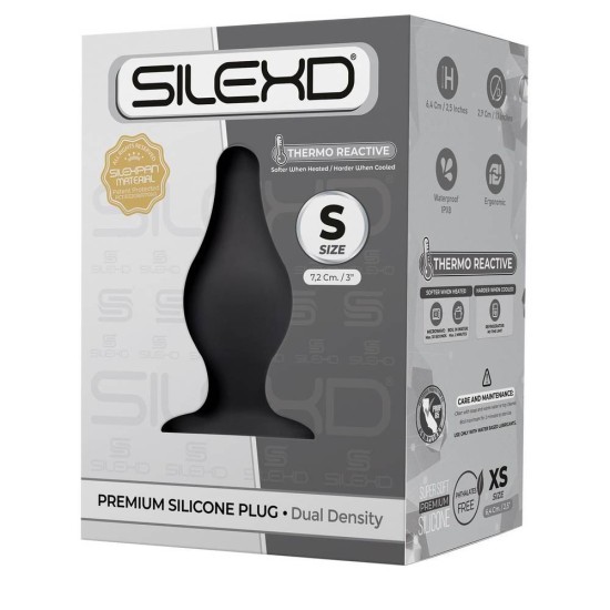 Πρωκτική Σφήνα Θερμοκρασίας - Model 2 Silicone Plug Small Black Sex Toys 