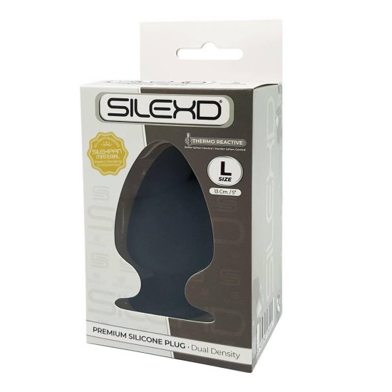 Πρωκτική Σφήνα Θερμοκρασίας - Model 1 Silicone Plug Large Black Sex Toys 