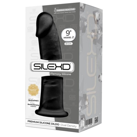 Μαλακό Ρεαλιστικό Πέος - Dual Density Silicone Dildo Model 2 Black 23cm Sex Toys 