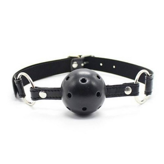 Μαύρο Φίμωτρο Με Τρύπες - Breathable Ball Gag Black Fetish Toys 