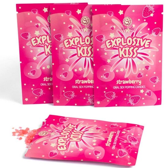 Καραμέλες Έκρηξης Explosive Kiss Oral Sex Popping Candies Strawberry 2482