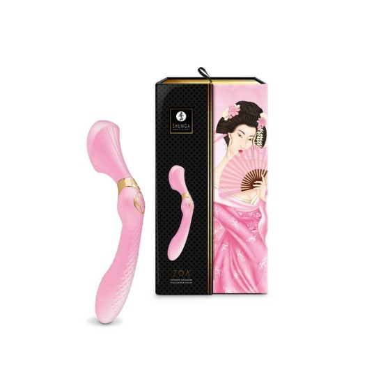 Διπλός Δονητής Πολυτελείας - Shunga Zoa Intimate Double Massager Pink Sex Toys 