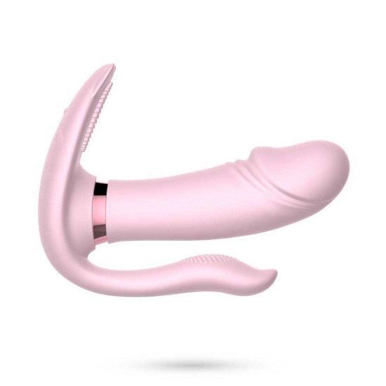 Ασύρματος Τριπλός Δονητής - Fritz Remote Wearable Heating Vibrator Pink Sex Toys 