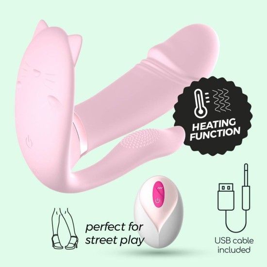 Fritz Remote Wearable Heating Vibrator Pink Sex Toys