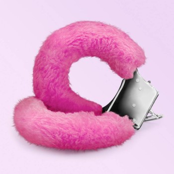 Χειροπέδες Με Γούνα - Crushious Pink Furry Handcuffs