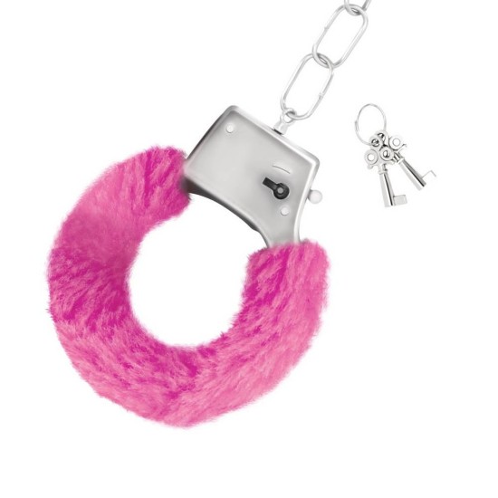Χειροπέδες Με Γούνα - Crushious Pink Furry Handcuffs Fetish Toys