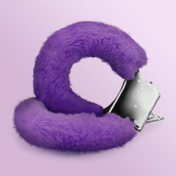 Χειροπέδες Με Γούνα - Crushious Purple Furry Handcuffs