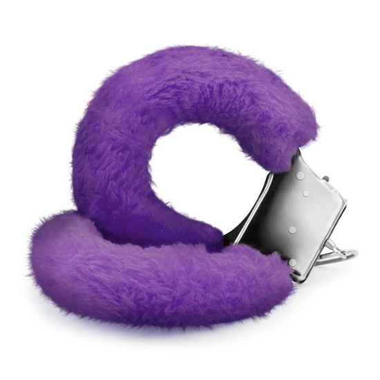 Χειροπέδες Με Γούνα - Crushious Purple Furry Handcuffs Fetish Toys