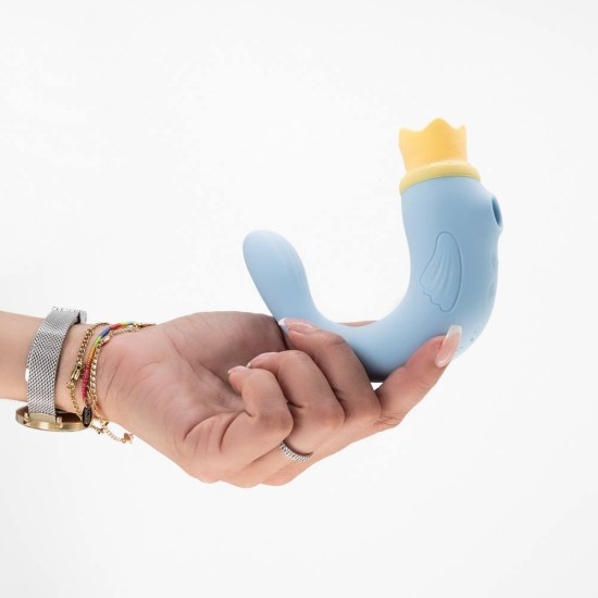 Διπλός Δονητής Με Γλώσσα - Crushious Hiri Triple Stimulator Blue Sex Toys 