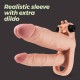 General Dickombi Realistic Vibrating Sleeve With Extra Dildo Sex Toys