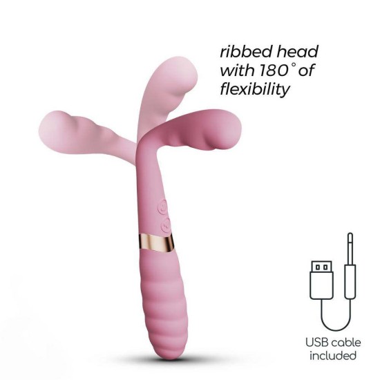 Ευλύγιστος Διπλός Δονητής - Crushious Pixie Dual End Rechargeable Vibrator Sex Toys 