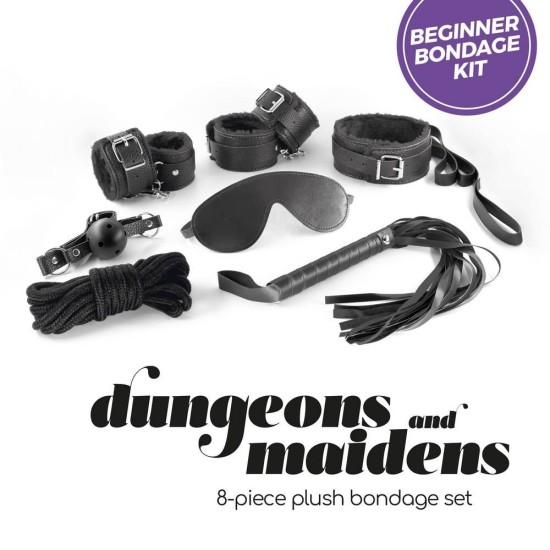 Crushious Dungeons And Maidens BDSM Kit Black Fetish Toys 