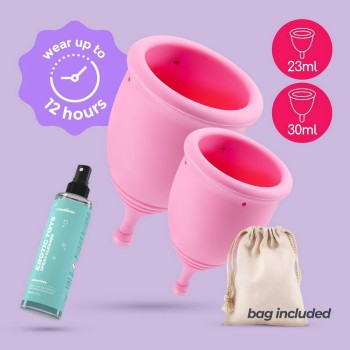 Minerva Reusable Menstrual Cups With Toy Cleaner