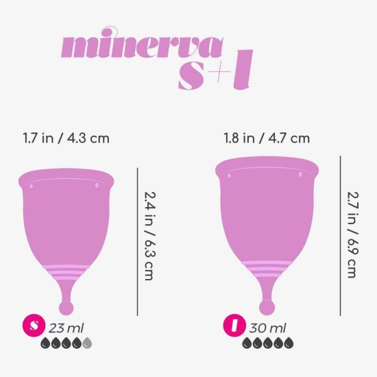 Μαλακά Κυπελάκια Περιόδου - Minerva Reusable Menstrual Cups With Toy Cleaner Sex & Ομορφιά 