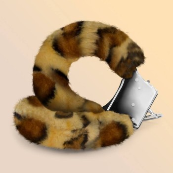 Χειροπέδες Με Γούνα - Crushious Leopard Furry Handcuffs