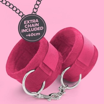 Χειροπέδες Με Μακριά Αλυσίδα - Tough Love Pink Velcro Handcuffs