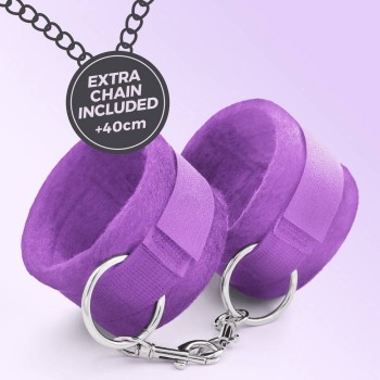 Χειροπέδες Με Μακριά Αλυσίδα - Tough Love Purple Velcro Handcuffs