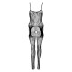 Σέξι Ολόσωμο Διχτυωτό - Floral Suspender Bodystocking 75250 Black Ερωτικά Εσώρουχα 