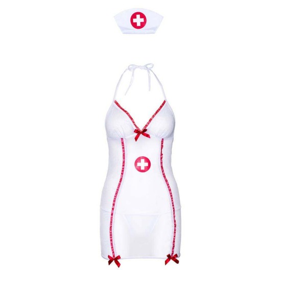 Στολή Σέξι Νοσοκόμα - Hot Nurse Roleplay Set 75200 White/Red Ερωτικά Εσώρουχα 