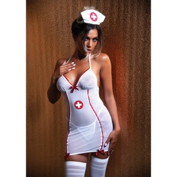 Στολή Σέξι Νοσοκόμα - Hot Nurse Roleplay Set 75200 White/Red