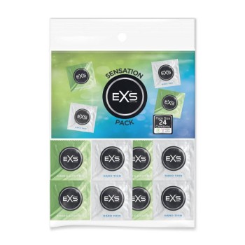 Πακέτο Προφυλακτικών - EXS Sensation Pack Nano Thin And Ribbed & Dotted 24pcs