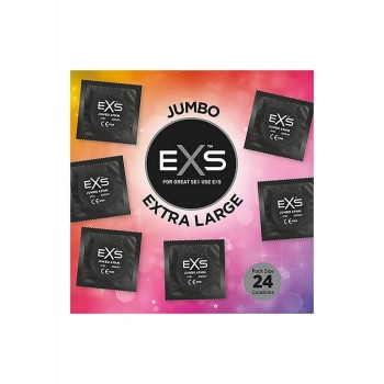 Προφυλακτικά Μεγάλου Μεγέθους - EXS Jumbo Extra Large Condoms 24pcs