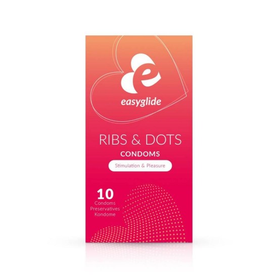 Easyglide Ribs & Dots Condoms 10pcs Sex & Beauty 