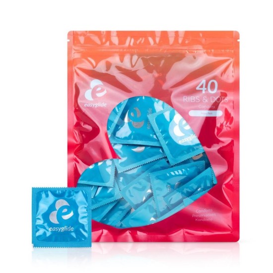 Προφυλακτικά Με Ραβδώσεις Και Κουκκίδες - Easyglide Ribs & Dots Condoms 40pcs Sex & Ομορφιά 