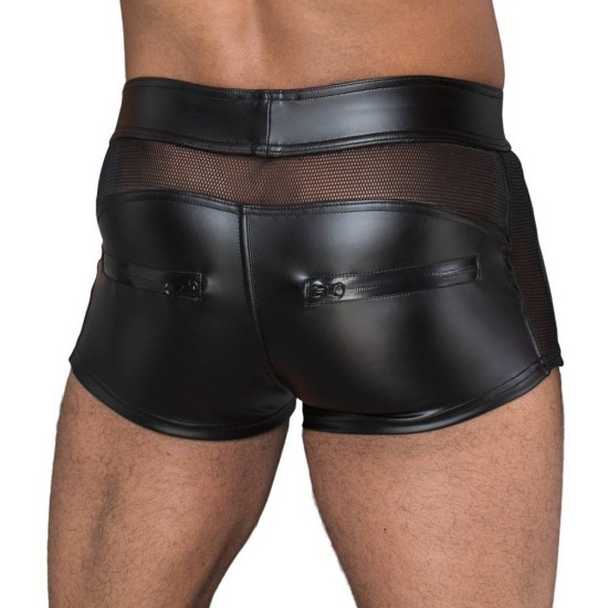 Ανδρικό Σορτς Με Φερμουάρ & Διαφάνεια - Wetlook Shorts With Zips Ερωτικά Εσώρουχα 